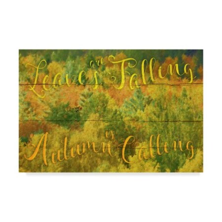 Trademark Fine Art Cora Niele 'Leaves Are Falling' Canvas Art, 22x32 ALI22556-C2232GG